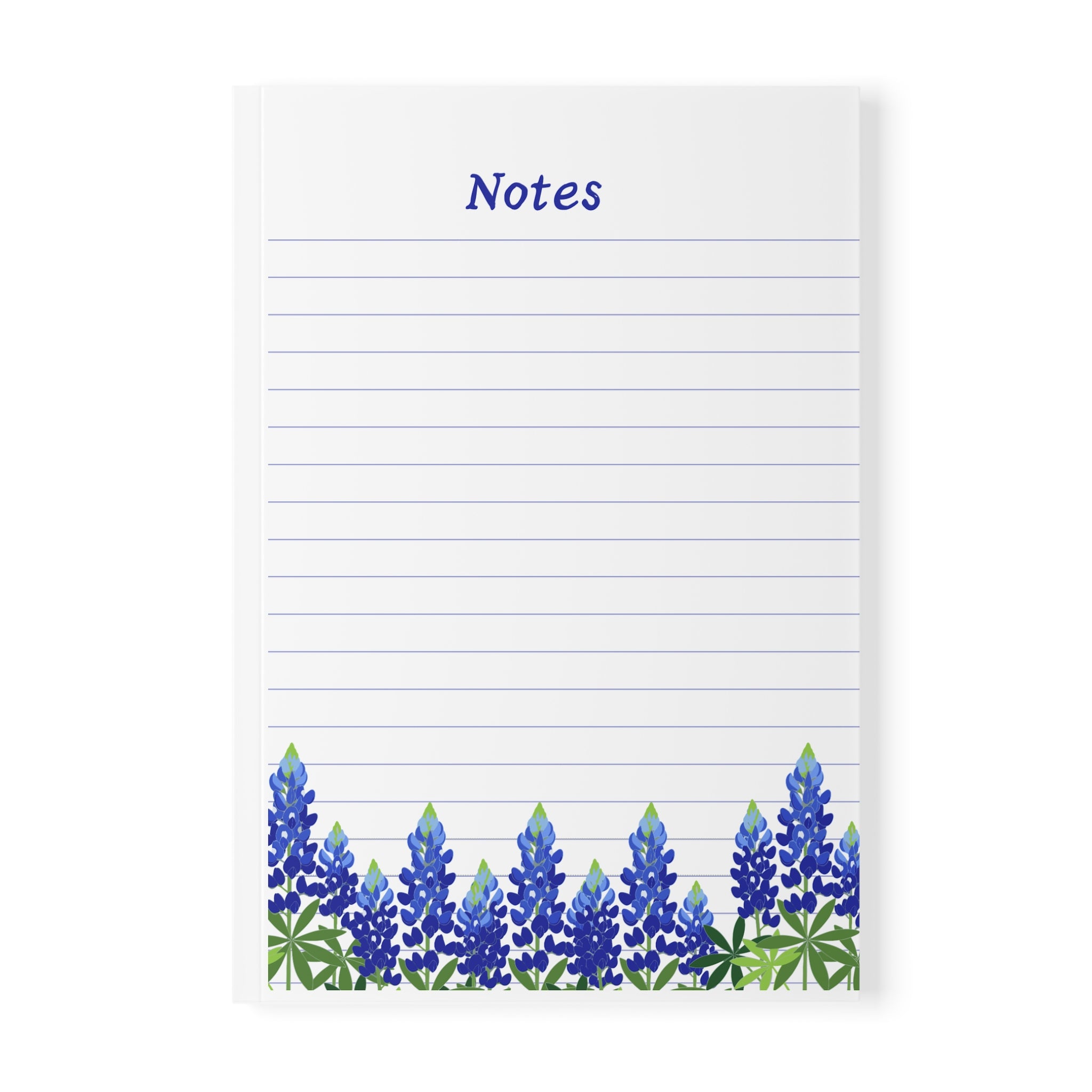 A5 Bluebonnet Notes Notebook — Lined Softcover Journal